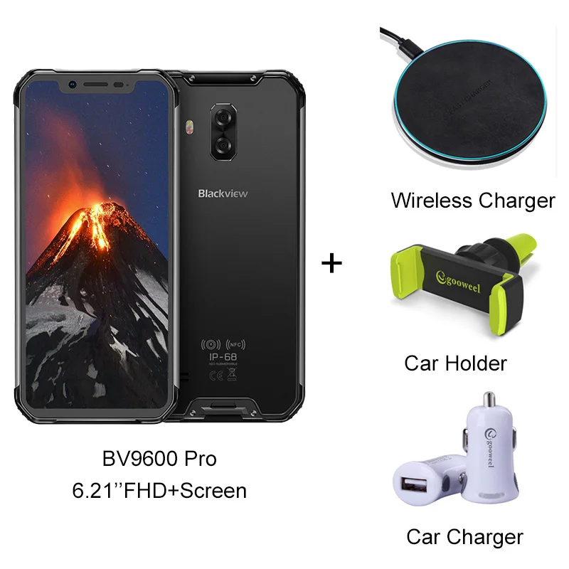 Вентиляторы цена Blackview BV9600 Pro 6 ГБ 128 ГБ P70 AI восьмиядерный смартфон Android 9,0 6,21 ''FHD+ экран IP68 16 МП мобильный телефон - Цвет: Add Super package