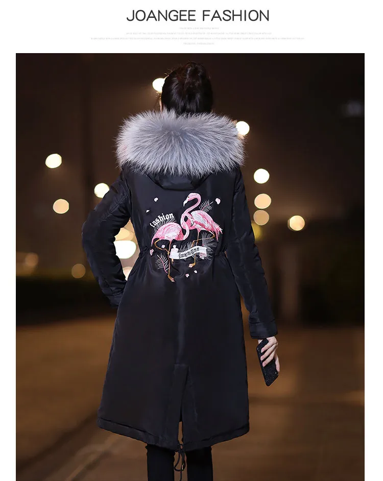 Новинка, женские XL-5XL парки большого размера, зимние теплые длинные куртки с капюшоном на молнии, верхняя одежда из флока