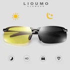 Очки солнцезащитные LIOUMO мужские фотохромные, поляризационные очки из алюминиево-магниевого сплава, с антибликовым покрытием, для вождения ночью