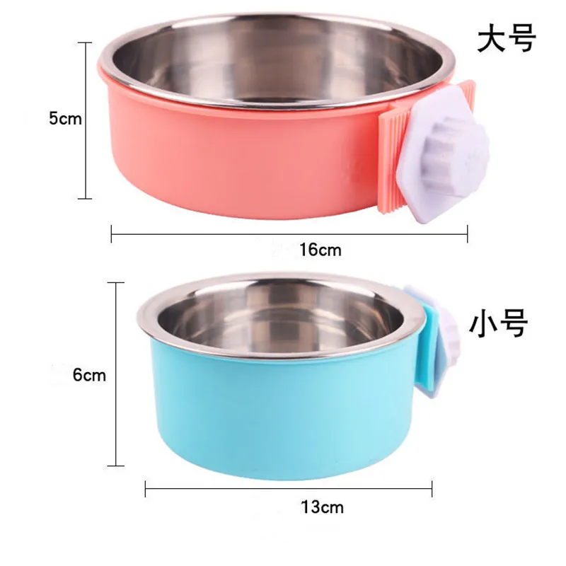 

The New Pets Bowl Dogs Food Feeder Stainless Steel Dog Water Dispenser Practical Portable Bowl Suspension Fixed Cats Tableware