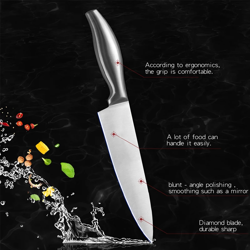 Набор ножей для повара из высокоуглеродистой нержавеющей стали в японском стиле