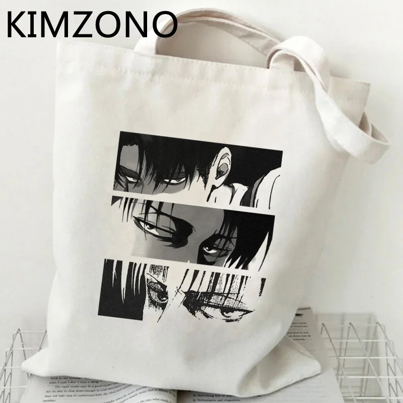 

Attack on Titan shopping bag grocery tote eco jute bag shopper recycle bag bag bolsas reutilizables tote ecobag sacolas