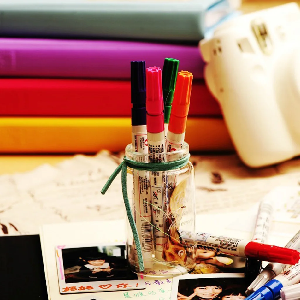 

Colorful Non-Erasable Markers Brush Pen Sketch Water-based Paint Drawing Pens Art Supplies Designer Office Stationery