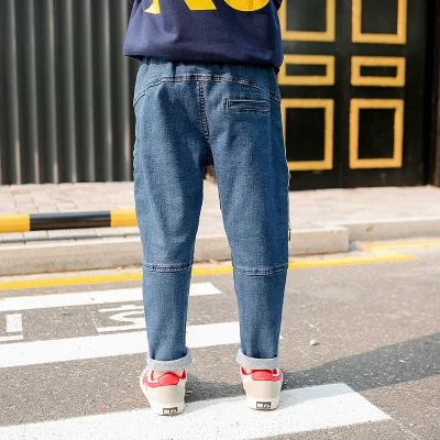 

Spring Autumn Boys Kids Pants Jeans Trousers Letter Print Boys Jeans Pants Casual Children Denim Trousers Loose Kids Harem Pants