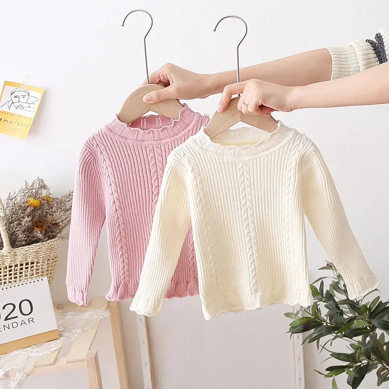 

Girl Sweater Kids Baby Toddler Tops 2021 Cheap Thicken Warm Winter Autumn Wool Knitting Cashmere Christmas Children Clothing
