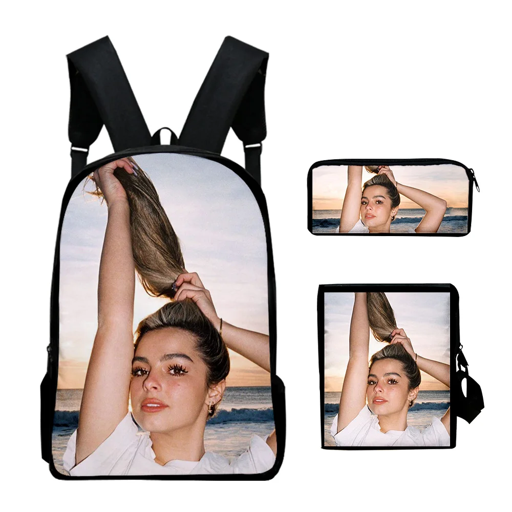 Комплект из 3 предметов с рюкзаком addison rae merch легкая Молодежная школьная сумка 3D
