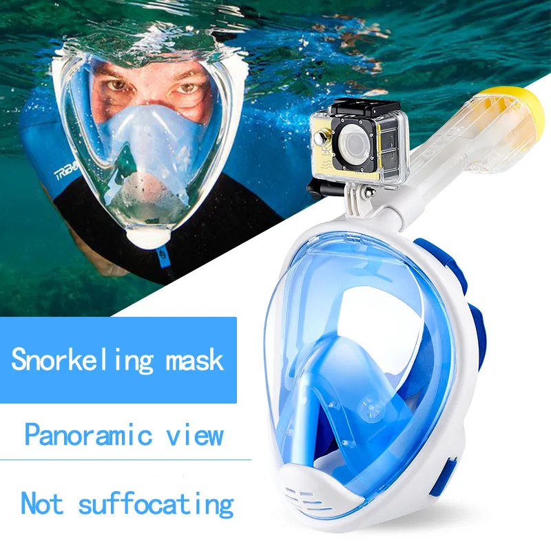 Маска для подводного плавания GoPro маска анти туман панорамный вид полное лицо