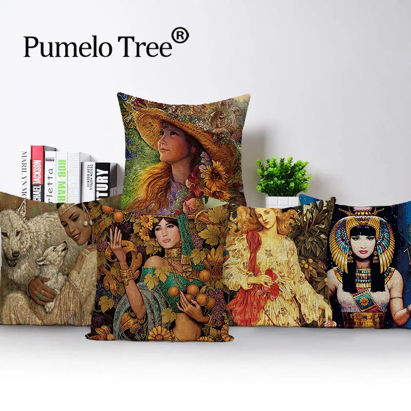 Tiger Elephant Cushion Cover Flamingo Home Decoration Pillows Case Print Car Cushions Covers Animal Woman Bedroom Cases | Дом и сад