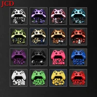 jcd matte plated clear controller housing shell case cover full set faceplates replacement kits buttons for microsoft xbox one