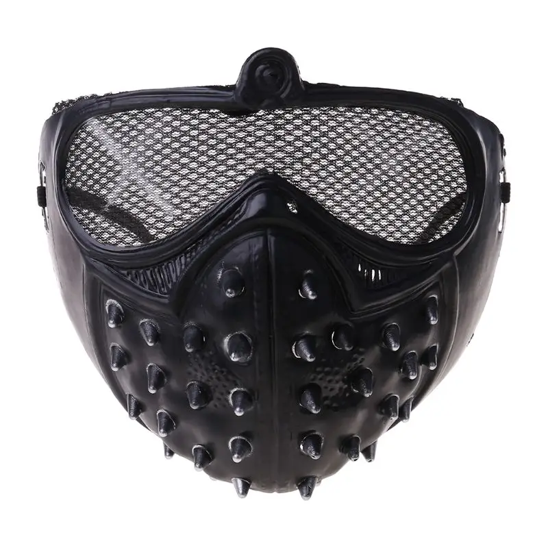 Хэллоуин панк дьявол аниме полумаска пластиковые заклепки металлик Цвет призрак