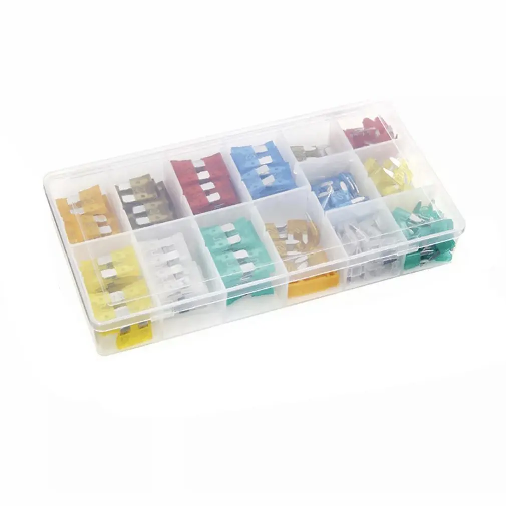 

220 шт. стандартный мини-предохранитель для лезвия в ассортименте для банкомата Авто грузовика Стандартный комплект держатель для лезвия бе...