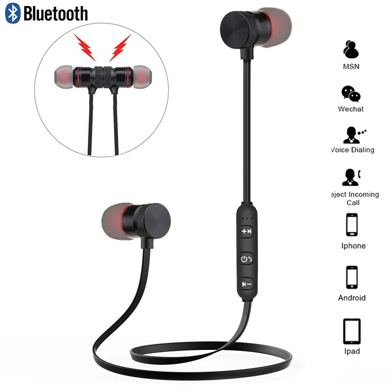 Беспроводные наушники Спортивная Магнитная Bluetooth-гарнитура с шейным ободом