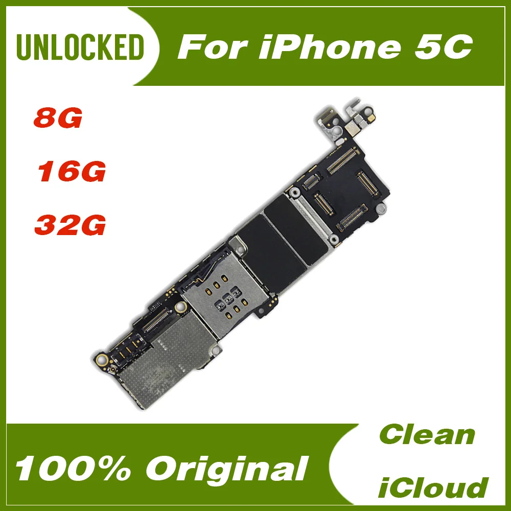 Полностью разблокированная материнская плата для iphone 5C с чистым iCloud 100%