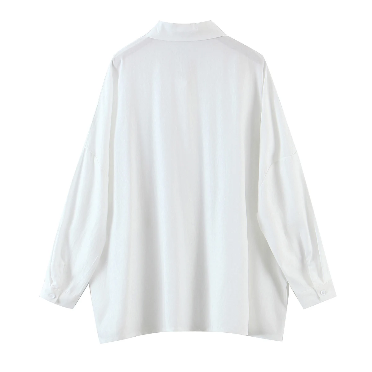

Fashion French style women's Tencel shirt double-breasted shirt 2021 spring and summer shirt long-sleeved top