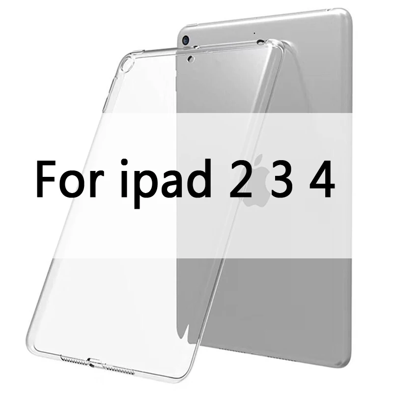 For ipad 2 3 4 Чехол для iPad 10,2 MiNi 2 3 4 5 TPU Прозрачный Силиконовый противоударный чехол для нового iPad Pro 10,5 Air 1 2 задний Чехол - Цвет: For ipad 2 3 4