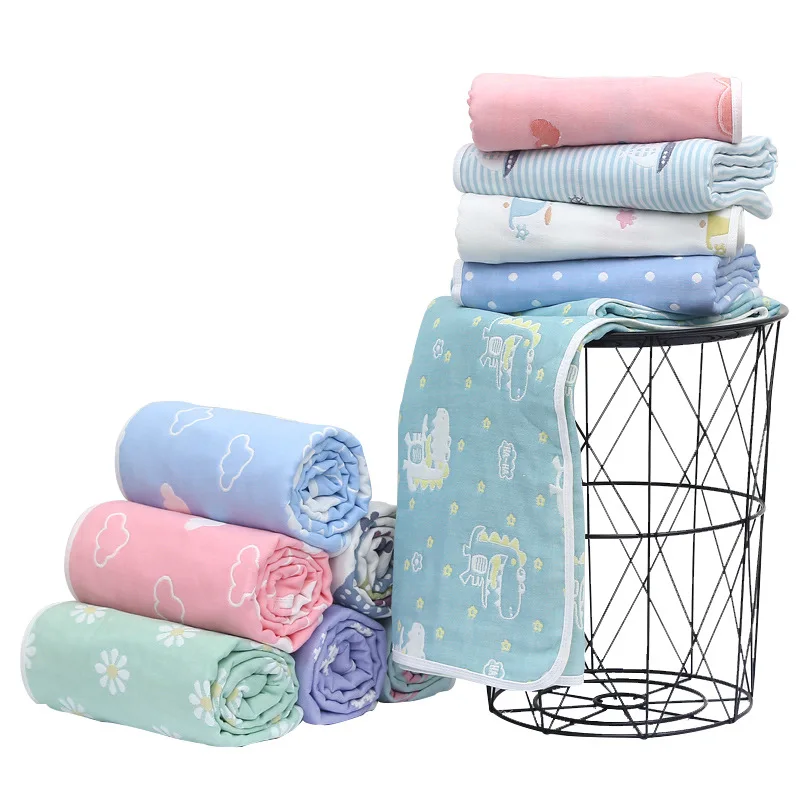 

Baby Blanket Four Seasons Muslin Baby Cotton Babies Crib Bedding Set Children's Blankets Personalized Gift