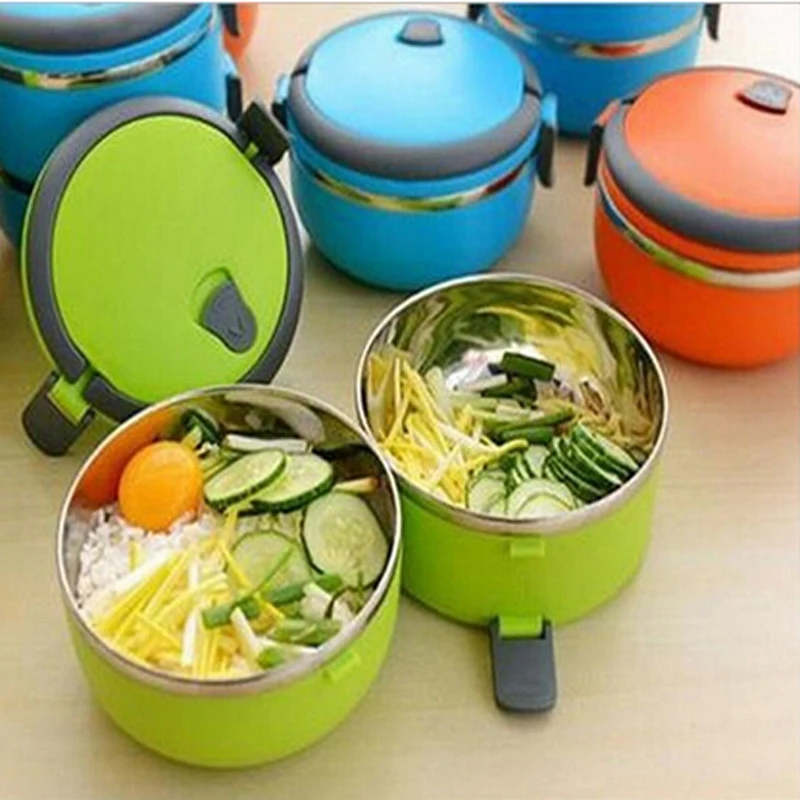 

Portable Stainless Steel Thermal Lunch Box For Office Lunchbox Leakproof Thermos Lunch Box Food Container Camping Supplies