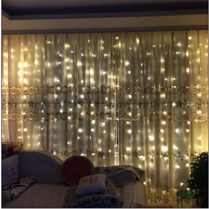 

6M x 3M 600 LED Home Outdoor Holiday Christmas Decorative Wedding xmas String Fairy Curtain Garlands Strip Party Lights