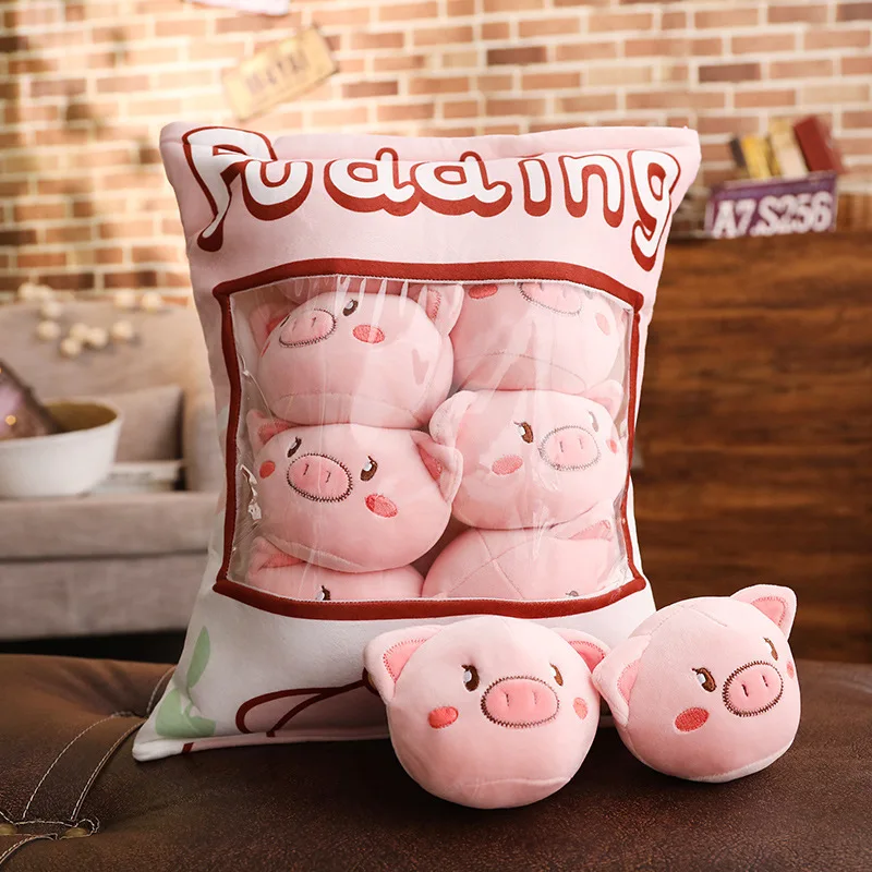 

A Bag Of 8/4 pcs Mini Totoro Plush Toy Creative Throw Pillow Stuffed Animal Fashion Duck Dog Doll Toy For Kids Girl Birthday