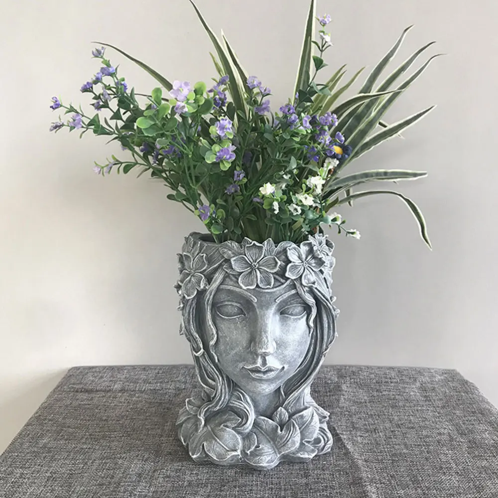 

1Pc Girl Succulent Planter Girl Flowerpot Succulent Flower Pot Garden Planter