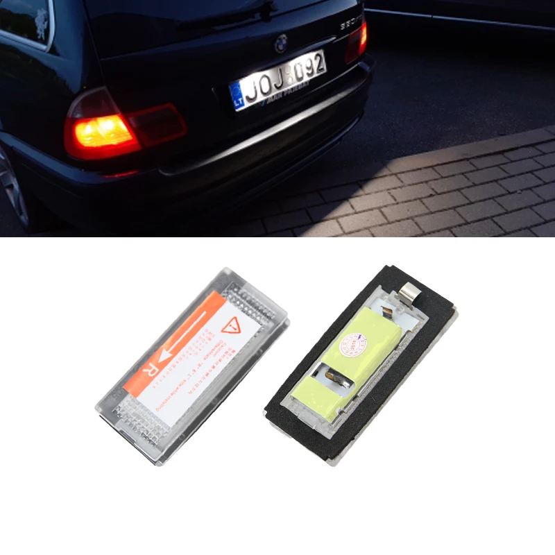 Светодиодный номерной знак светильник для BMW E46 4D седан 5D Touring (98 05) 7000K белый