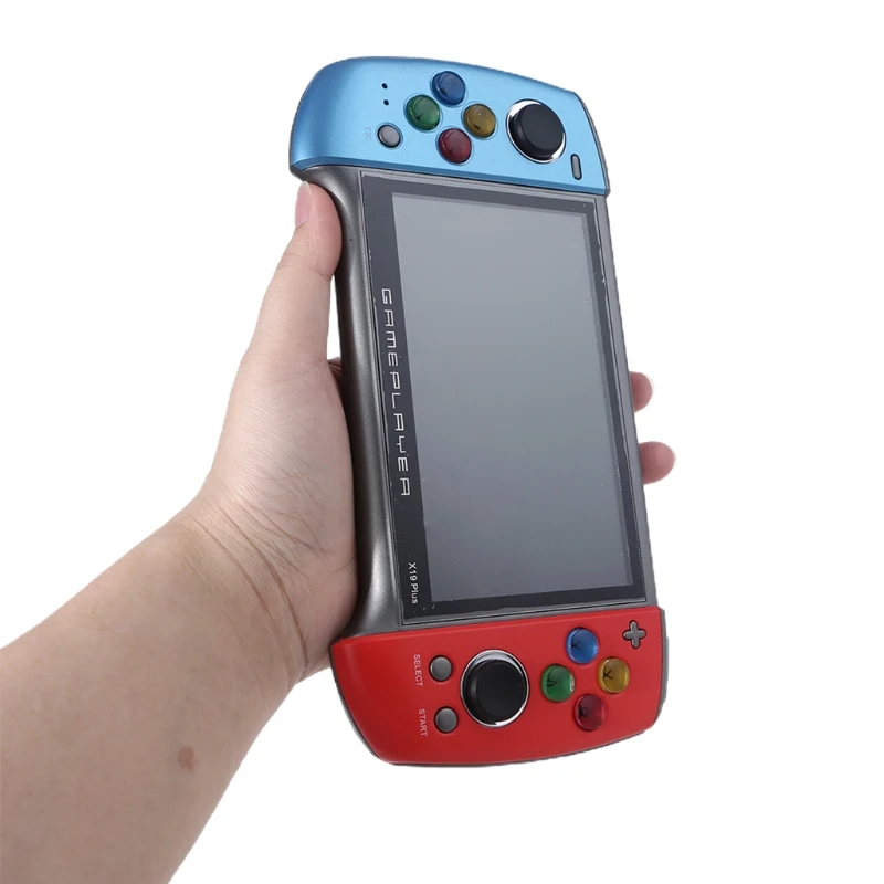 

New X19 Plus Handheld Game Console 5.1 Inch Large Screen 1000 Classic Games 360 Degree Double-rocker My14 21 Dropshipping