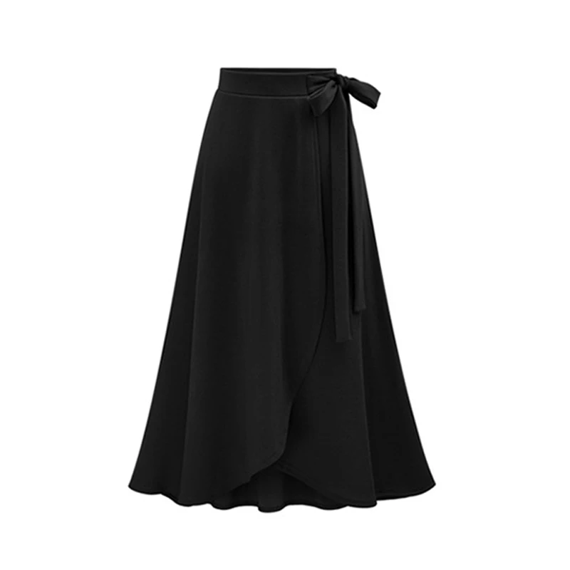 Women's Skirt Happymulti Sweet Casual Solid Color Bow Mid-Calf Straight Empire Spring Autumn Long Large Size Skirts AEHQ0468 | Женская