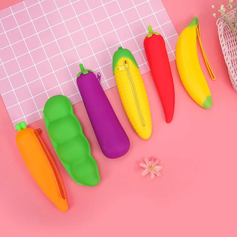 Кошелек для мелочи на молнии в виде банана мягкая силиконовая сумка ручек с