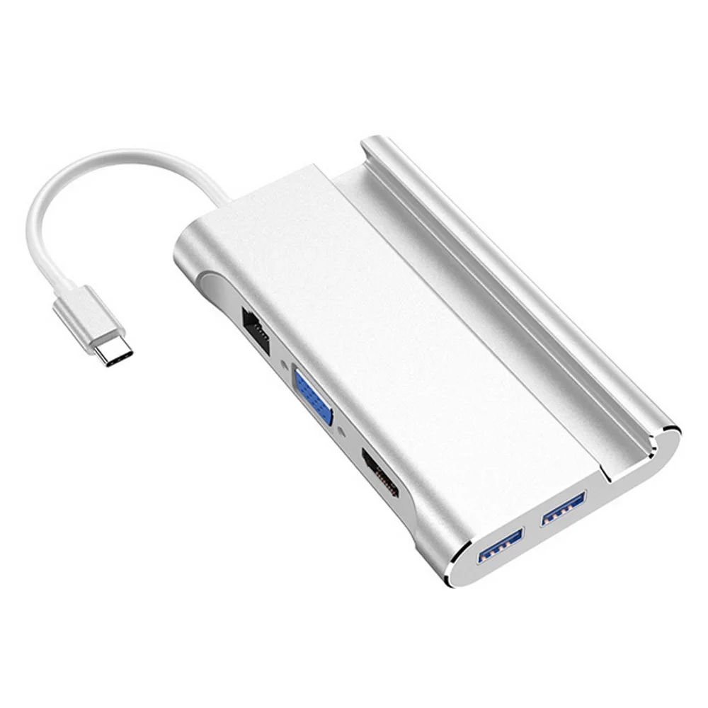 Bevigac 7 in 1 USB 3.0 Type-C Hub 5Gbps High Speed oncentrator Adapter Splitter w/4K HDMI-compatible Port Phone Holder | Электроника