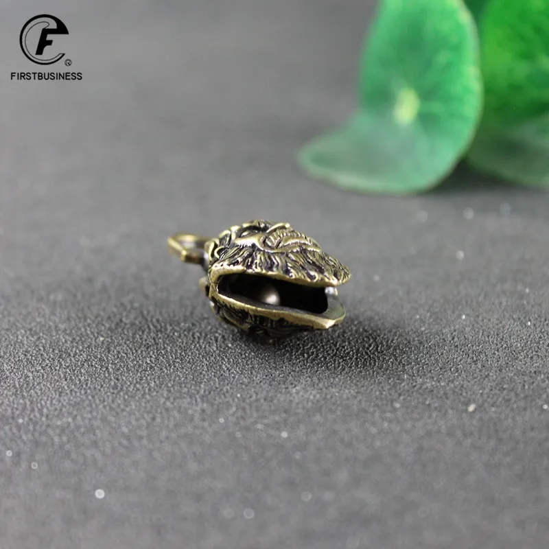 Винтажный медный китайский мифический символ Чунг Куэль звонок на ключах-карманниках, ретро-латунь, избегая зла, Фэн Шуй оберег для мужчин-брелок для ключей на машине.