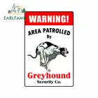 EARLFAMILY 13 см x 8,5 см Автомобильная наклейка предупреждающая площадь патрулированная Greyhound металлическая новинка знак наклейка животное автостайлинг