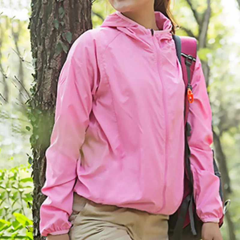 

New Outdoor Sun Protection Coat Anti-UV Rainproof Windproof Quick Dry Ultra-thin Women Men Jackets XD88