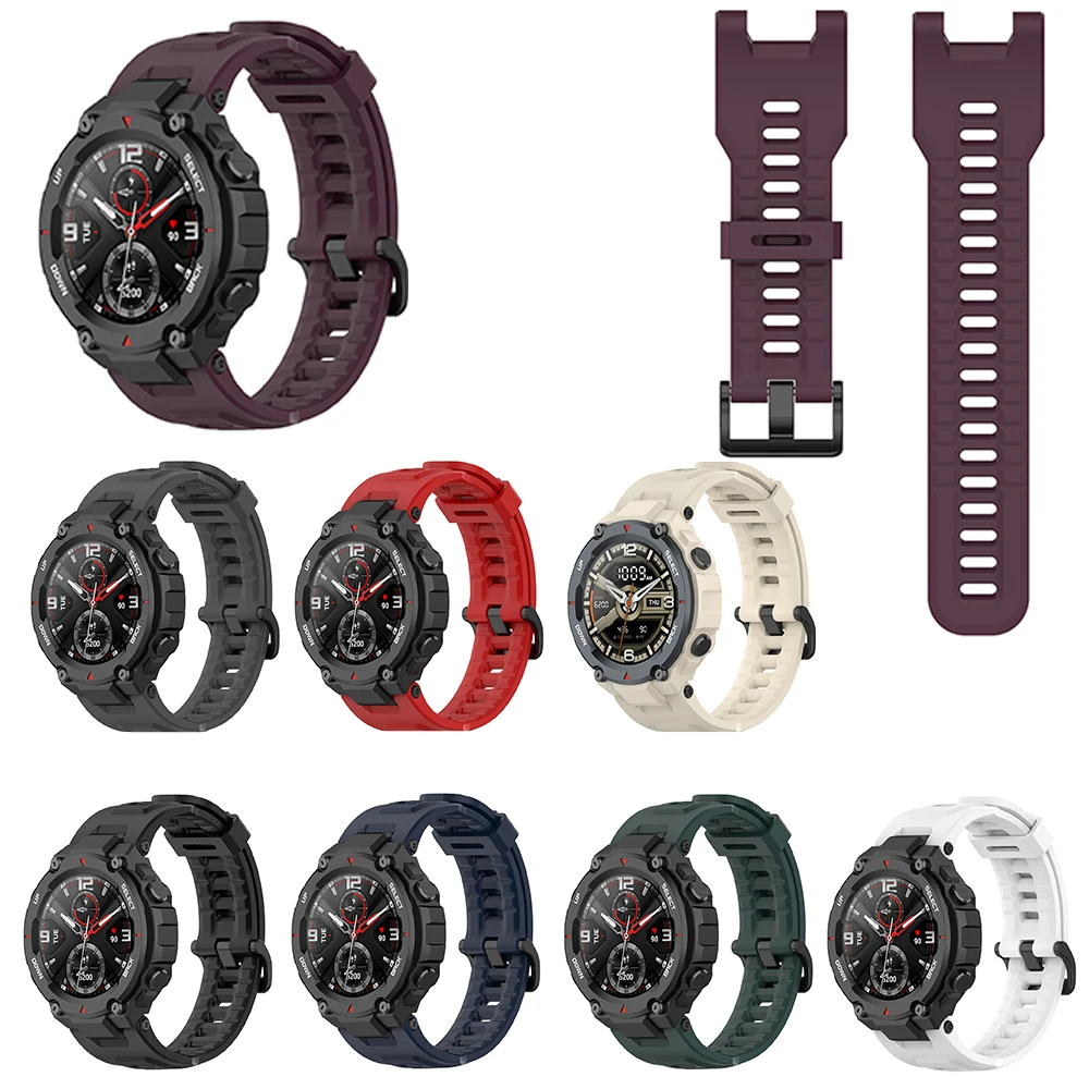 

Watch Band Replacement Strap For Huami Amazfit T-Rex A1918 Adjustable Silicone Watchstrap Smart Watch Bracelet Replacement Strap