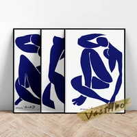 henri matisse exhibition museum poster blue nude art canvas painting vintage prints art home room decor gallery wall picture