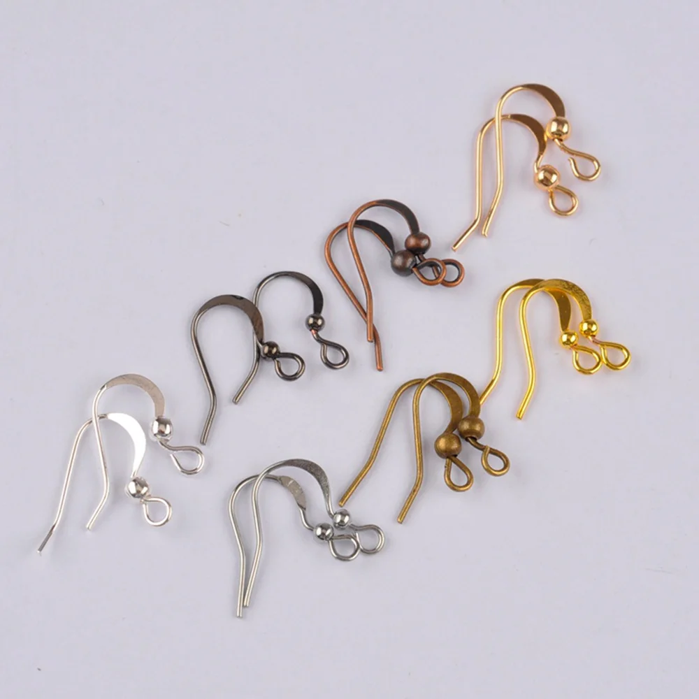 1000 шт плоский крюк серьги фурнитура застежки крючки Сделай Сам Изготовление