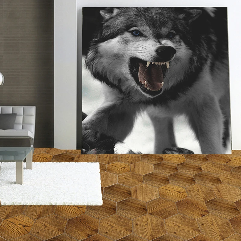 

Modern Style Floor Stickers Wood Grain PVC Waterproof Self-adhesive Bedside Wall Decoration Wallpaper Kitchen Home Decor