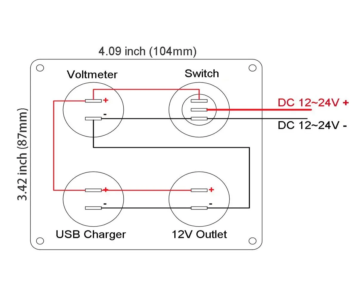 Двойное зарядное устройство USB 2 1 а вольтметр 12 В розетка прикуривателя +