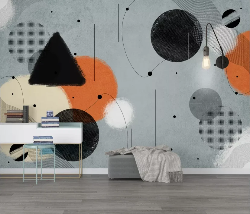 Изготовленный На Заказ 3D абстрактное пространство геометрический гостиная