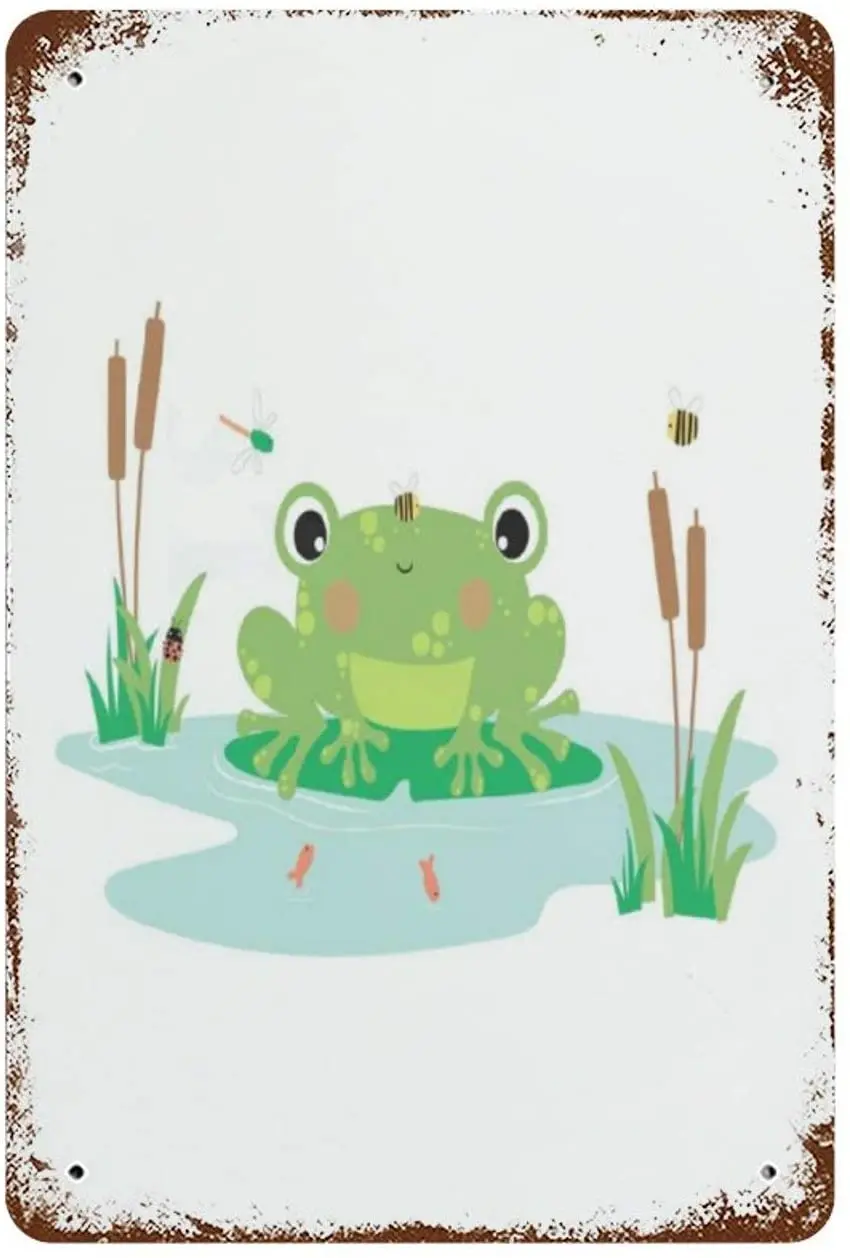 Новый цвет металлический жестяной ретро-знак украшение для стен мультяшная