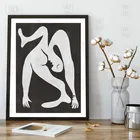 Пикассо Абстрактная живопись художественные рисунки черно-белый минималистичный плакат галерея настенная живопись холст Картина гостиная домашний декор