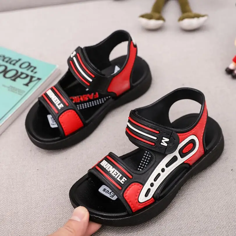 Новинка летние детские сандалии для мальчиков пляжная обувь на плоской подошве