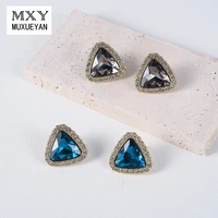 muxueyan romantic inverted triangle zircon earrings for woman 2021 trend girl luxury fine jewelry gift