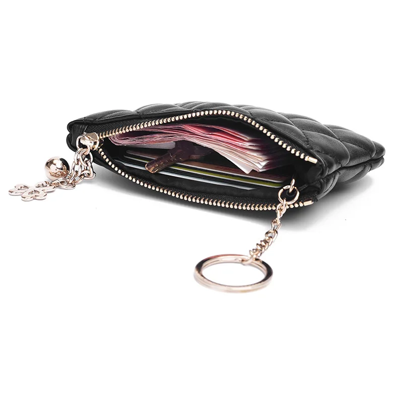 Брендовый дизайнерский Женский мини-кошелек из натуральной овечьей кожи в