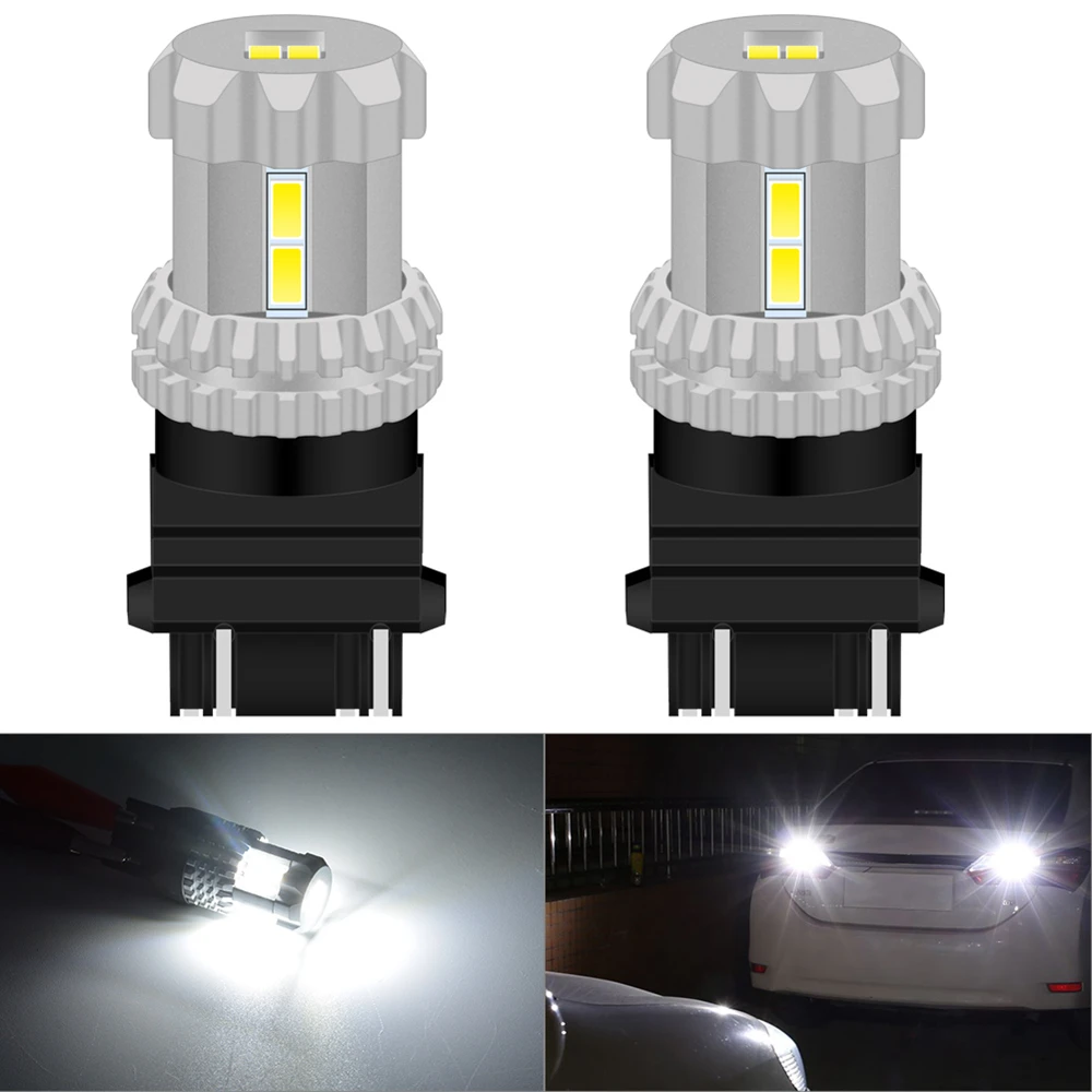 2pcs 3157 LED Powered P27/5W P27/7W T25 LED Bulbs For Daytime Running Lights DRL For 2011 and up Jeep Grand Cherokee White Amber