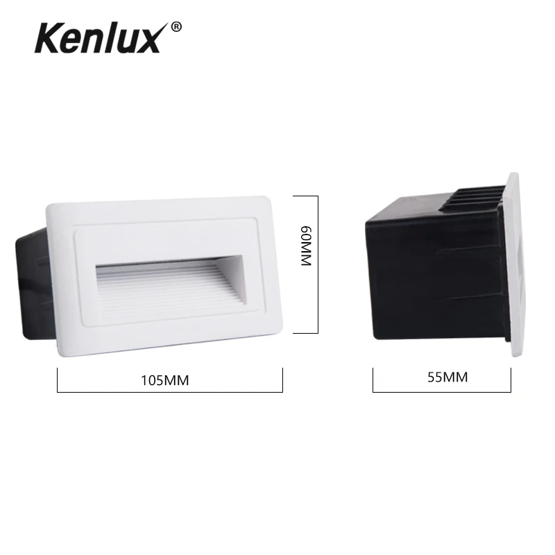 Kenlux 3 Вт SMD 105*60 мм светодиодный ступенчатый светильник Настенный AC85 265V
