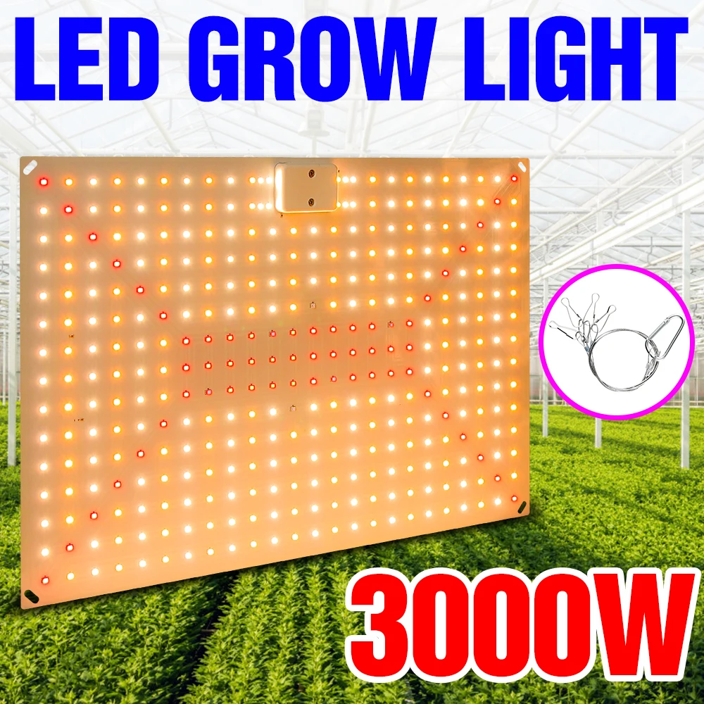 

Фитолампа полного спектра для выращивания растений, 3000 Вт, светодиодсветильник лампа для гидропоники, ламсветильник для выращивания семян ...