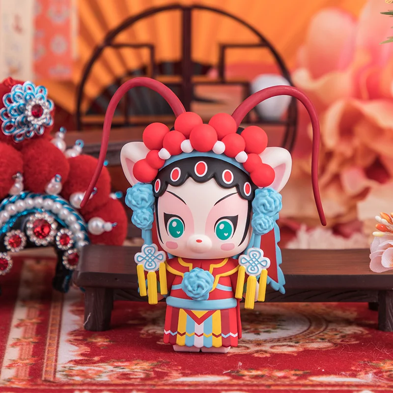 Глухая коробка игрушки фигурка оригинальный маленький олень Пекинская опера серия 9 стиль случайный сюрприз аниме модель Guess фигурка кукла ...