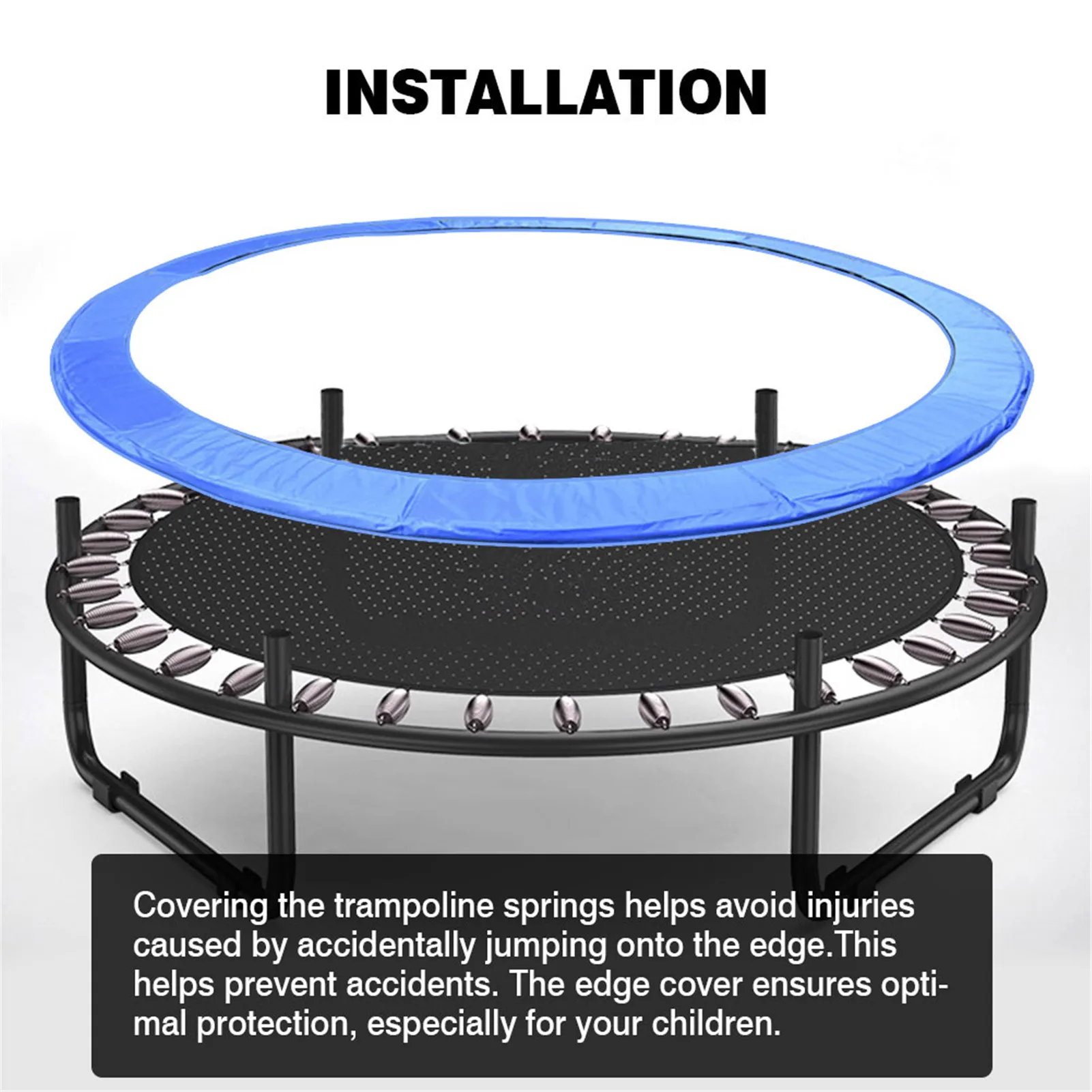 

3.05/3.66m Round Trampoline Replacement Safety Pad Jumping Bed Cover Long Lasting Trampoline Pad Edge Protection Cover