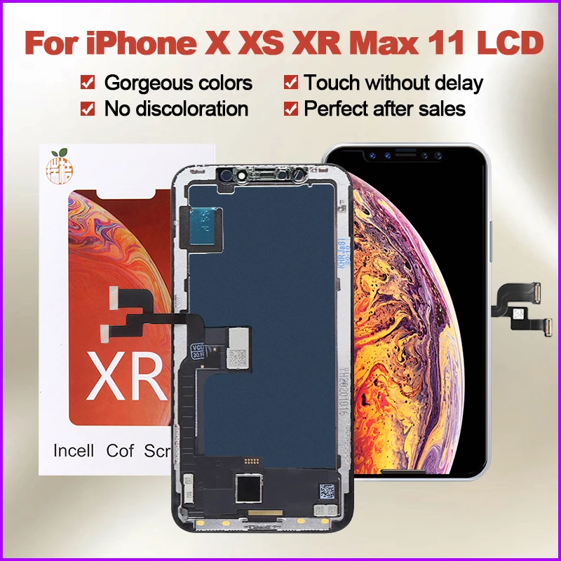 Incell для iPhone X XS Max сменный экран True Tone Дисплей XR LCD 3D Touch Face ID|Экраны мобильных