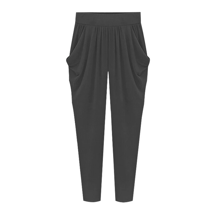 

2021 Autumn Casual Woman Trousers Pleated Strechy Elastic Harem Pants Pantalon Femmes Calca Feminina Plus Size
